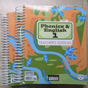BJU Press Phonics & English 1 Teacher's Manual Part 1 and Part 2 Third Edition